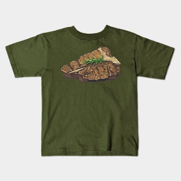 Steak! Kids T-Shirt by LittleAmyLiz